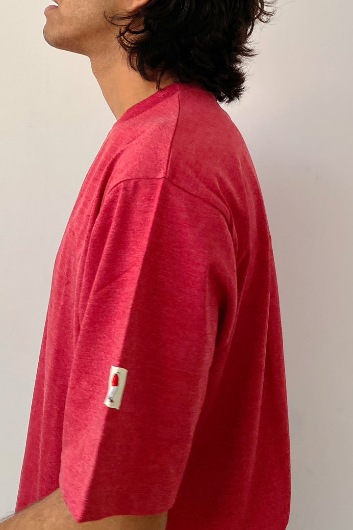 Unisex Oversized T-shirt in Brick Red