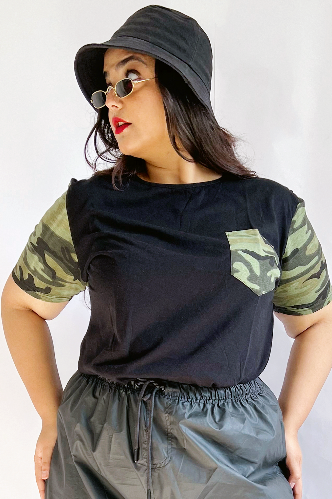 Black Camo Tshirt for Girls