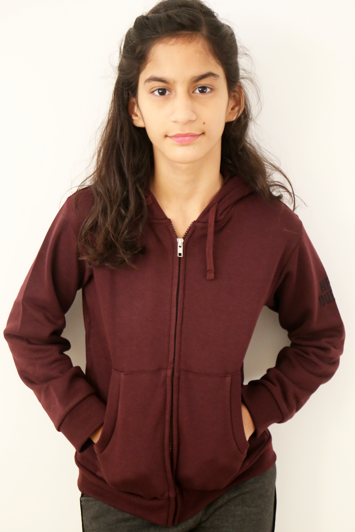 Zipper Hoodie Maroon