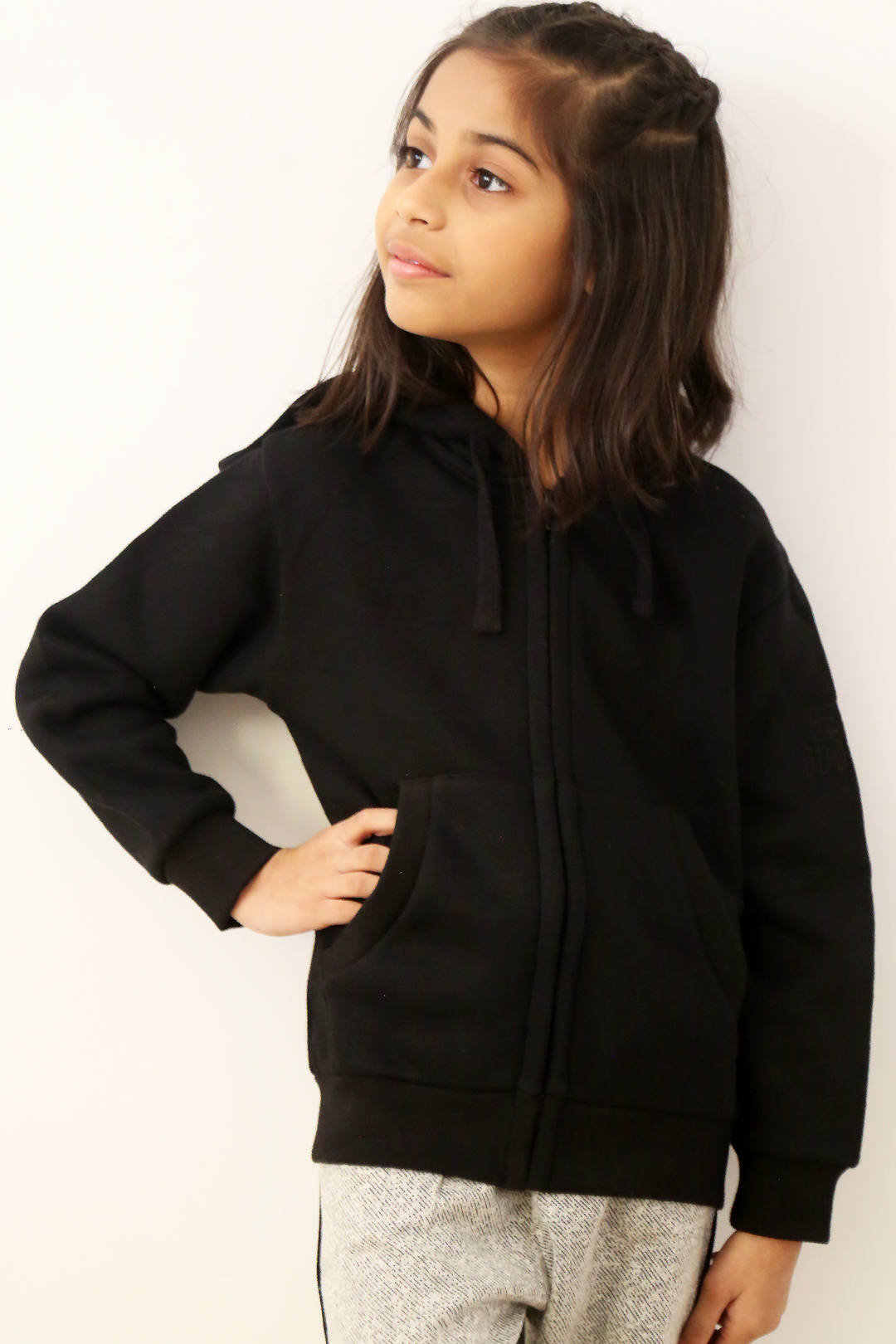 Zipper Hoodie Black