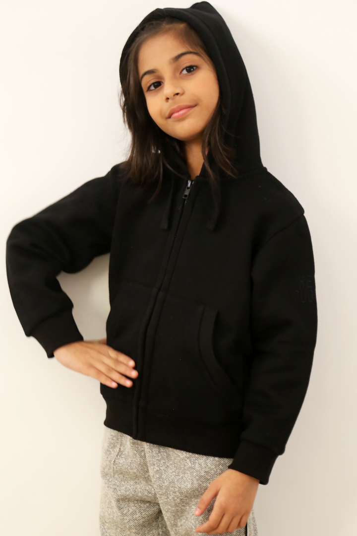 Zipper Hoodie Black