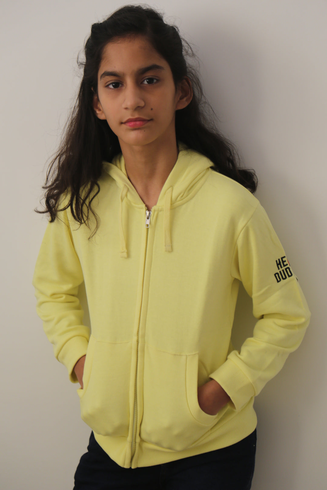 Zipper Hoodie Light Yellow