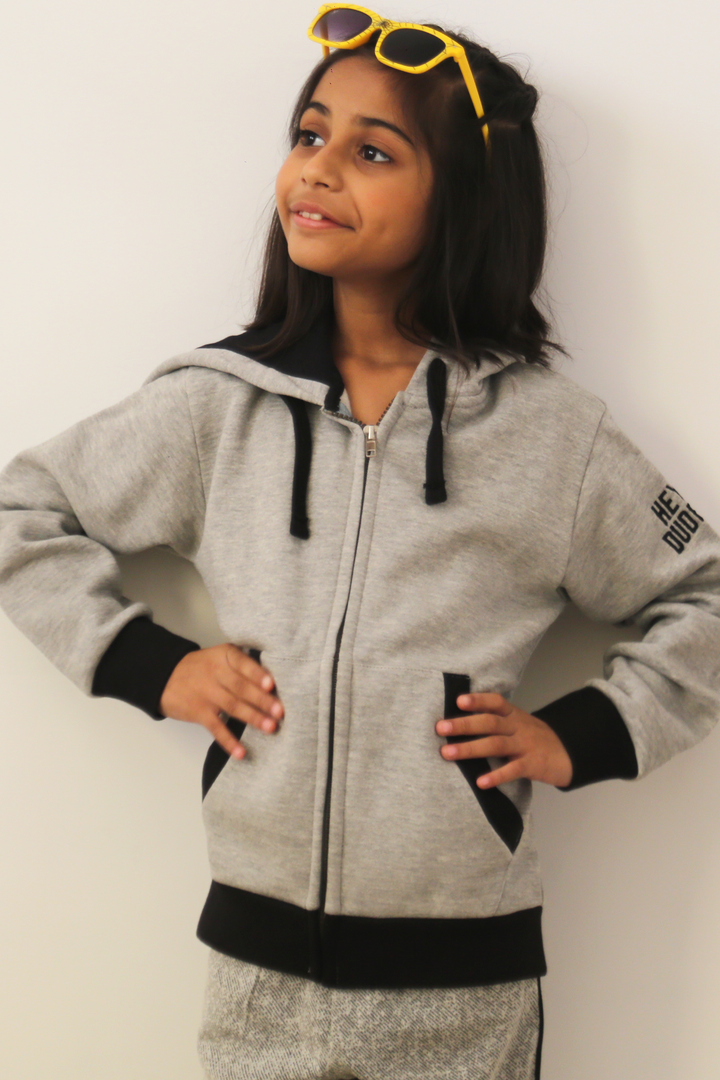 Zipper Hoodie Oxford Grey