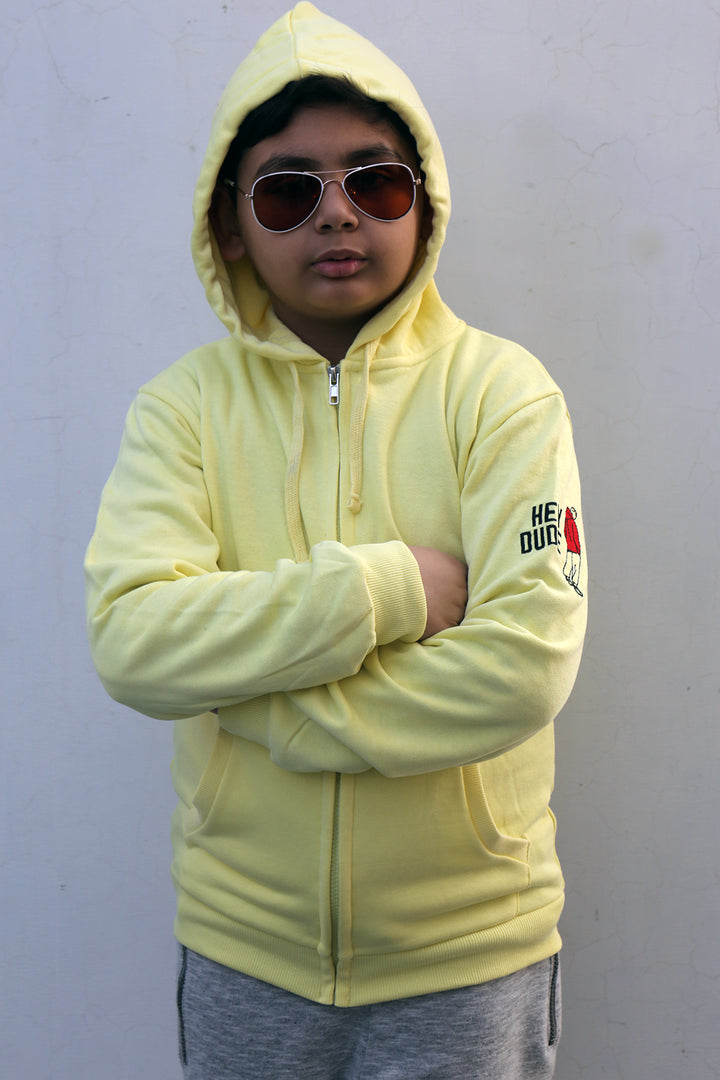 Zipper Hoodie Light Yellow